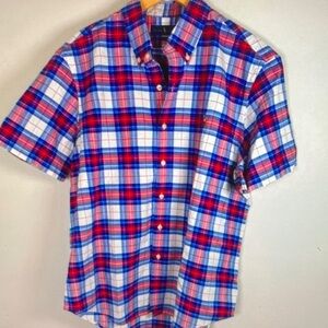 Ralph Lauren Men's Red and Blue Checkered Shirt